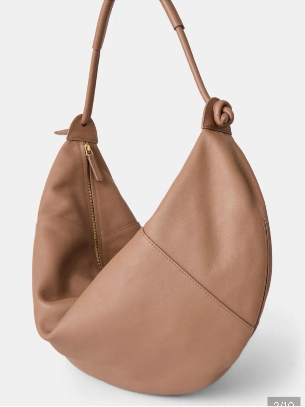 Mansur Gavriel Knotted Crescent Hobo In Camel